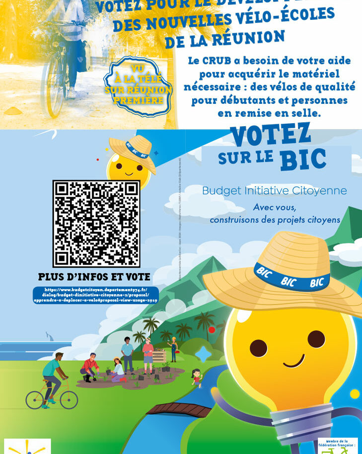 Votez pour le développement des nouvelles vélo-écoles de La Réunion